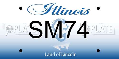 SM74 Illinois License Plate