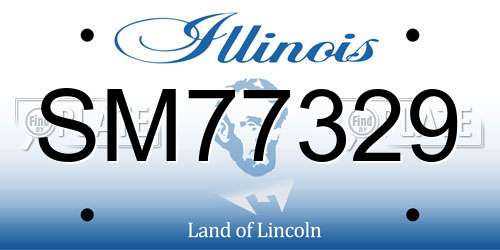 SM77329 Illinois License Plate