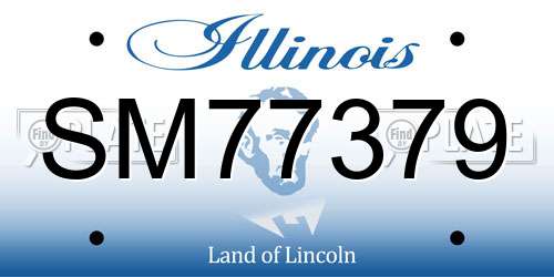 SM77379 Illinois License Plate