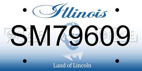 SM79609 Illinois License Plate