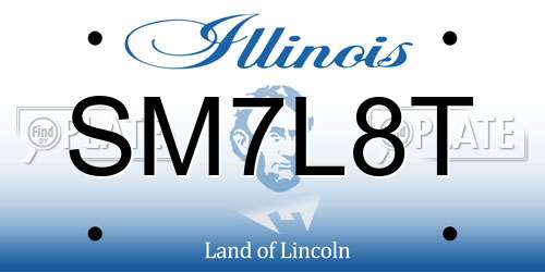 SM7L8T Illinois License Plate