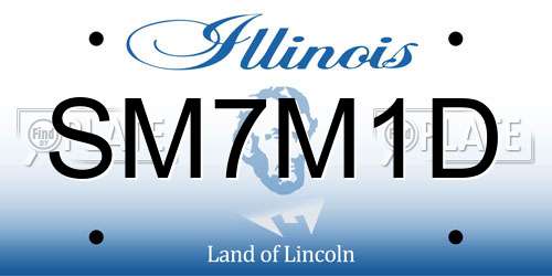SM7M1D Illinois License Plate