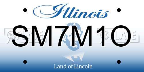 SM7M1O Illinois License Plate