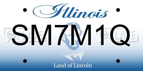 SM7M1Q Illinois License Plate