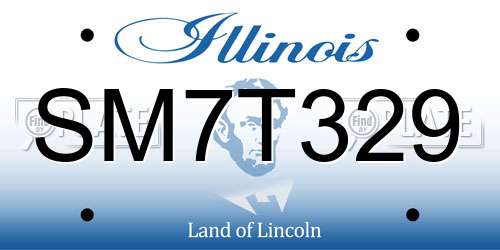 SM7T329 Illinois License Plate