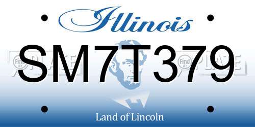 SM7T379 Illinois License Plate