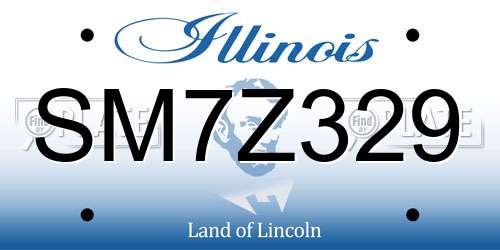 SM7Z329 Illinois License Plate