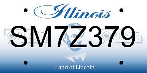 SM7Z379 Illinois License Plate