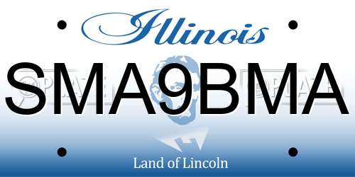 SMA9BMA Illinois License Plate