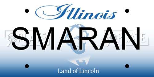 SMARAN Illinois License Plate