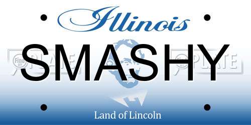 SMASHY Illinois License Plate