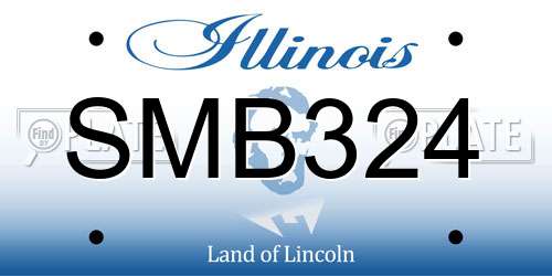 SMB324 Illinois License Plate