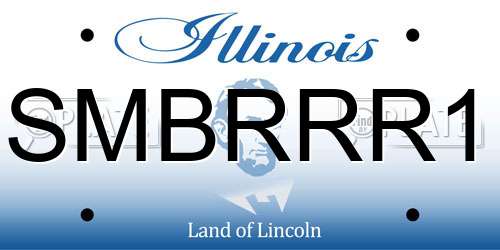 SMBRRR1 Illinois License Plate