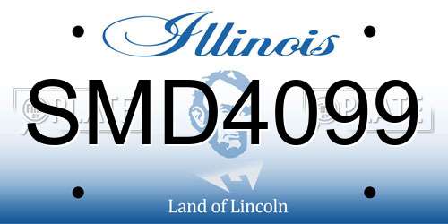 SMD4099 Illinois License Plate