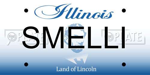 SMELLI Illinois License Plate