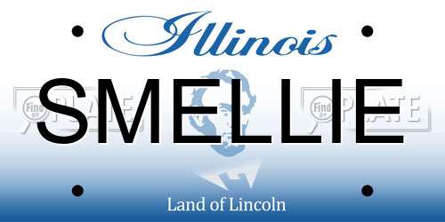 SMELLIE Illinois License Plate