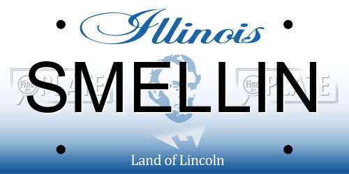 SMELLIN Illinois License Plate