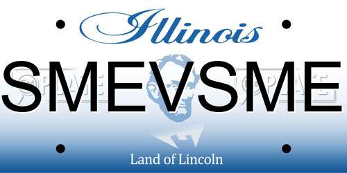 SMEVSME Illinois License Plate