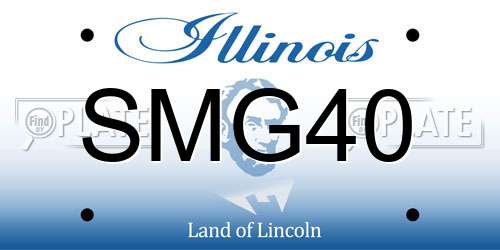 SMG40 Illinois License Plate