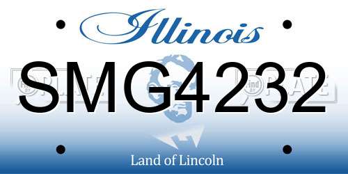SMG4232 Illinois License Plate