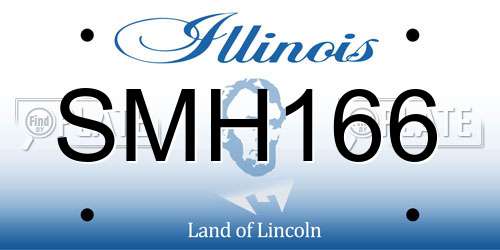 SMH166 Illinois License Plate