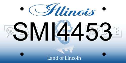 SMI4453 Illinois License Plate