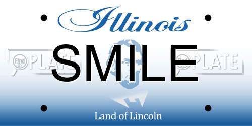 SMILE Illinois License Plate
