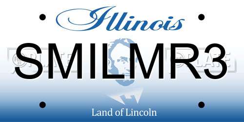 SMILMR3 Illinois License Plate