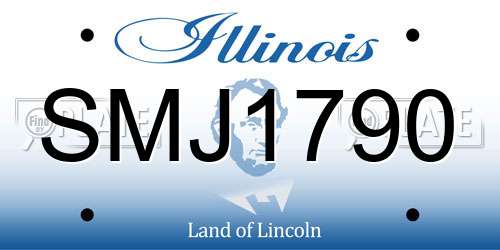 SMJ1790 Illinois License Plate