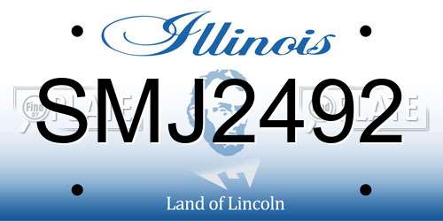 SMJ2492 Illinois License Plate