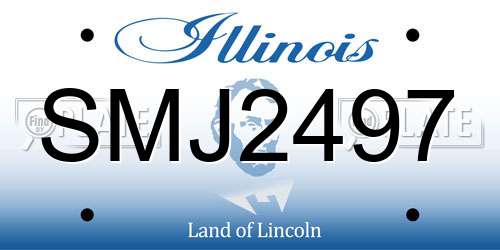 SMJ2497 Illinois License Plate