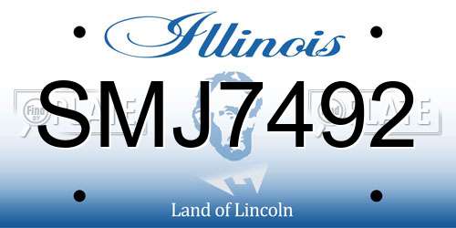 SMJ7492 Illinois License Plate