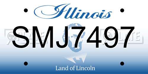 SMJ7497 Illinois License Plate