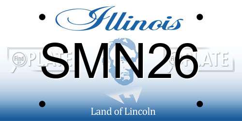 SMN26 Illinois License Plate