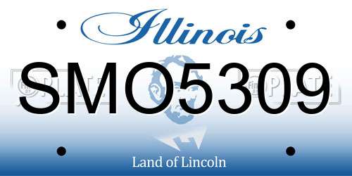 SMO5309 Illinois License Plate