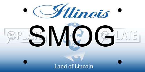 SMOG Illinois License Plate