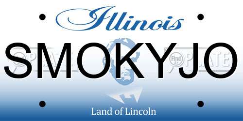 SMOKYJO Illinois License Plate