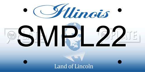 SMPL22 Illinois License Plate