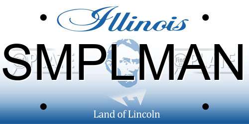 SMPLMAN Illinois License Plate
