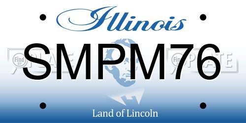SMPM76 Illinois License Plate