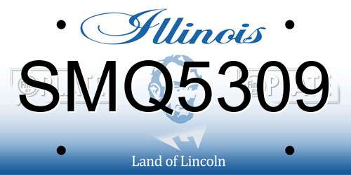 SMQ5309 Illinois License Plate
