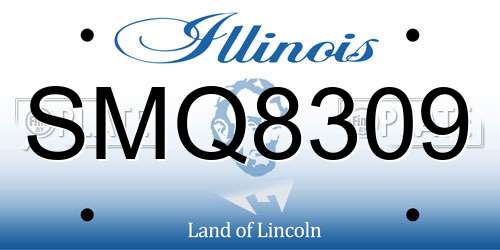 SMQ8309 Illinois License Plate