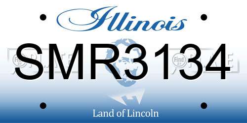 SMR3134 Illinois License Plate