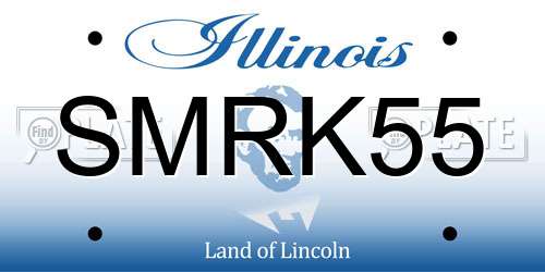 SMRK55 Illinois License Plate
