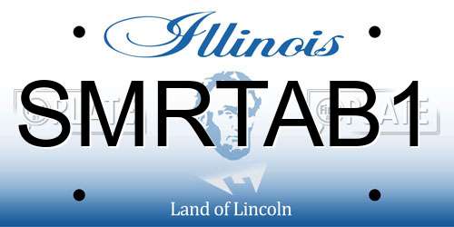 SMRTAB1 Illinois License Plate