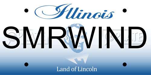 SMRWIND Illinois License Plate