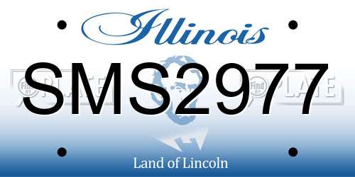 SMS2977 Illinois License Plate