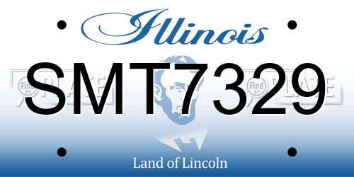SMT7329 Illinois License Plate