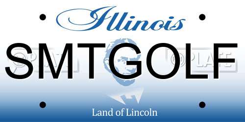 SMTGOLF Illinois License Plate