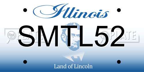 SMTL52 Illinois License Plate